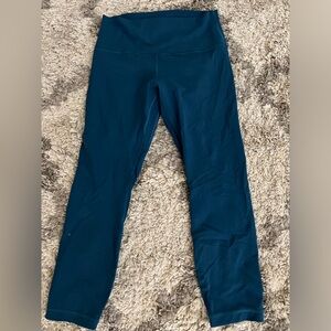 LuluLemon cute turquoise leggings- size 8 - excellent condition